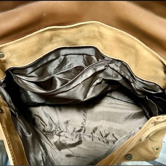 Vintage men Marlboro Gear Leather Briefcase Shoulder Messenger Bag Distressed - Picture 6 of 8